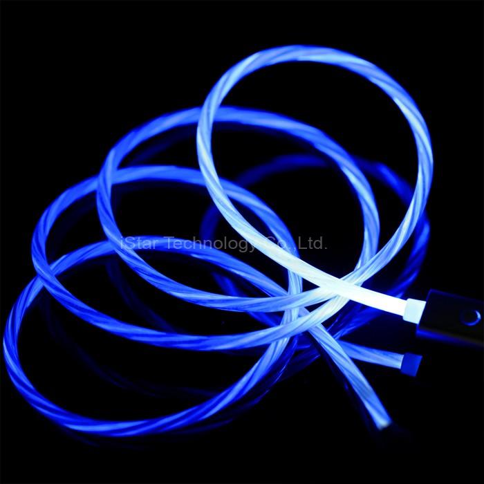 3in1 Light Flowing Charing Sync Cable for Micro USB,Type C,Lightning IS02