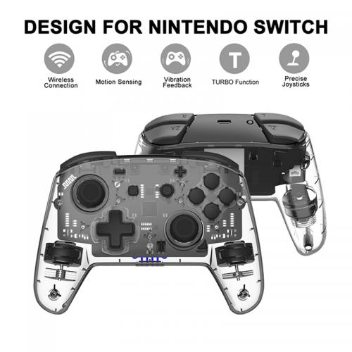 Nintendo Switch pro Transparent Controller with LED light YS10